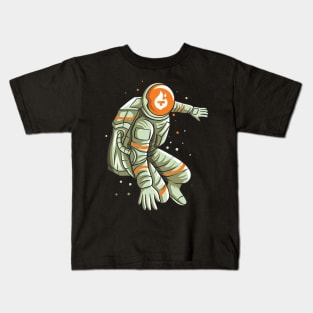 Tfuel Logo Theta Fuel Cryptocurrency Token NFT Blockchain Astronaut Moon Kids T-Shirt